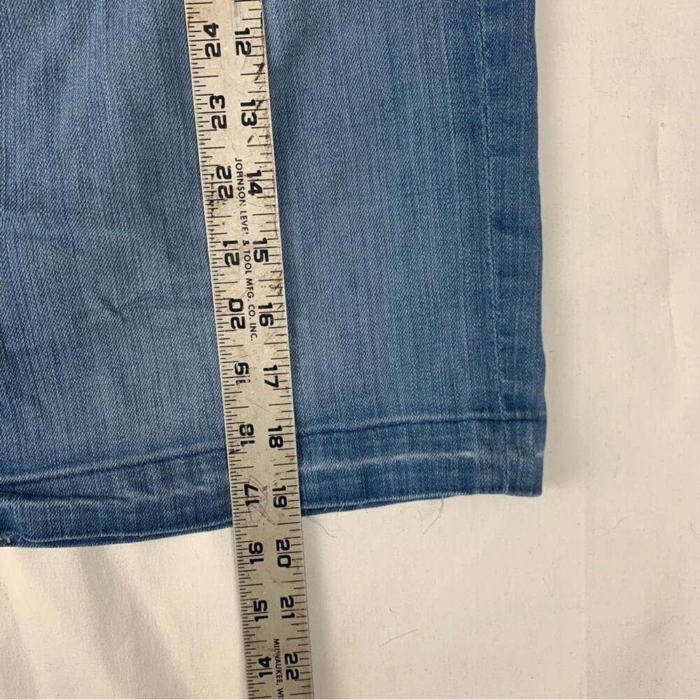 J. Crew women's size 28 Blue Knee-Length Pencil Skirt denim jean raw hem - Picture 9 of 9